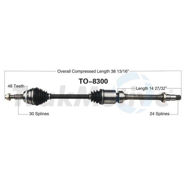 Surtrack Axle Cv Axle Shaft, To-8300 TO-8300 - main